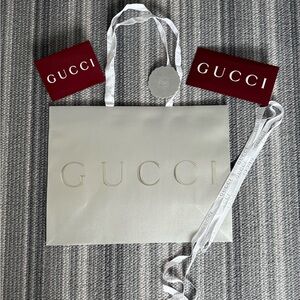 Gucci Shopping Bag - Large - with Ribbon and Receipt Envelopes - Authentic